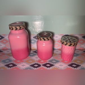 Mason jar bathroom set